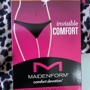 Maidenform Intimates Black and Brown Leopard Print